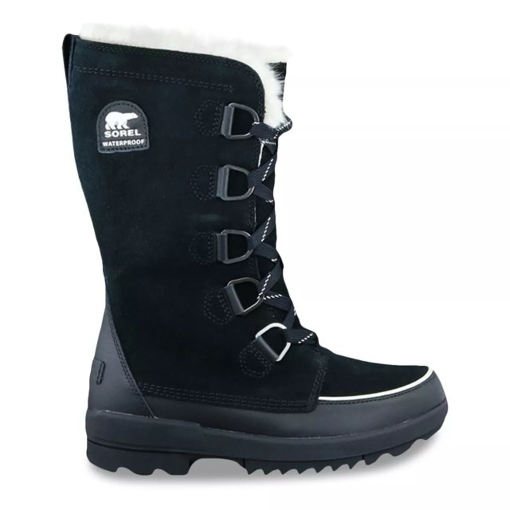 BNWT Sorel Black Leather Snow Boots - Picture 1 of 13